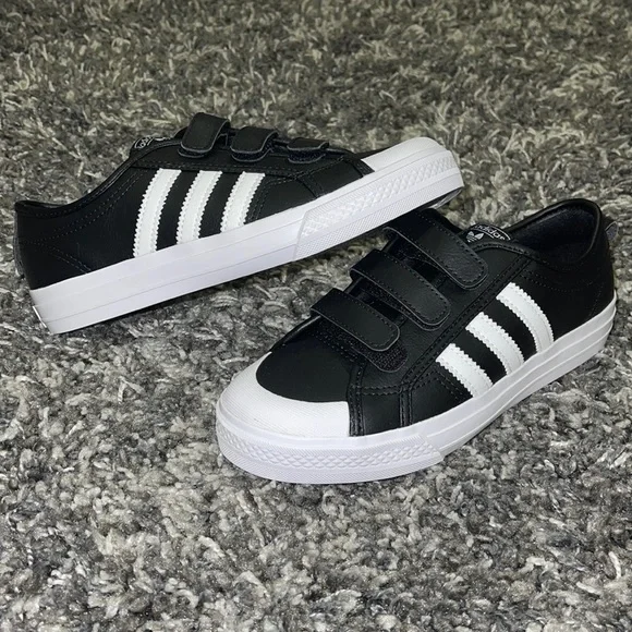 adidas | Shoes | New Adidas Velcro Nizza Cf C In Black White | Poshmark